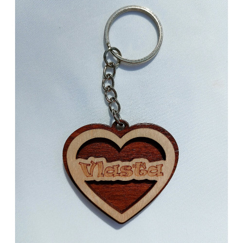 Přívěšek na klíče - Srdíčko Vlasta