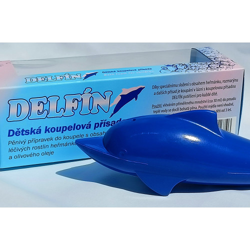 DELFÍN, dětská pěna do koupele ve figurce modrý