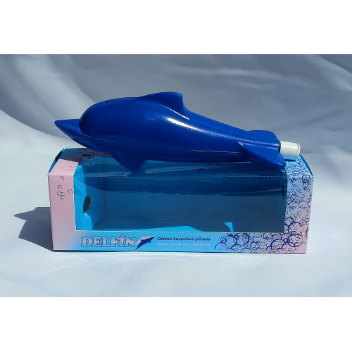 DELFÍN, dětská pěna do koupele ve figurce modrý