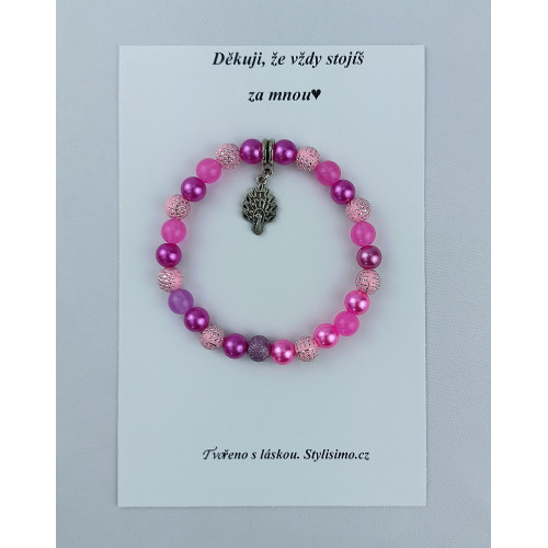Náramek ,,Děkuji,že vždy stojíš za mnou"
