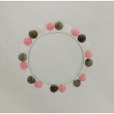 Růžový náramek s polodrahokamem