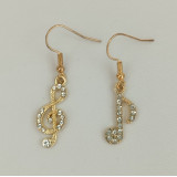 Hudební náušnice zlatý