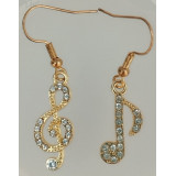 Hudební náušnice zlatý