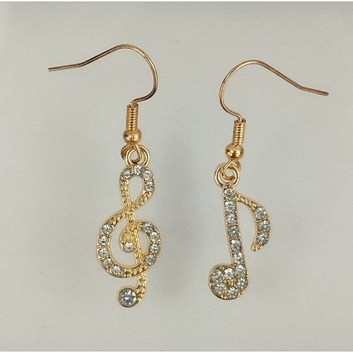 Hudební náušnice zlatý