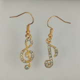 Hudební náušnice - zlatá