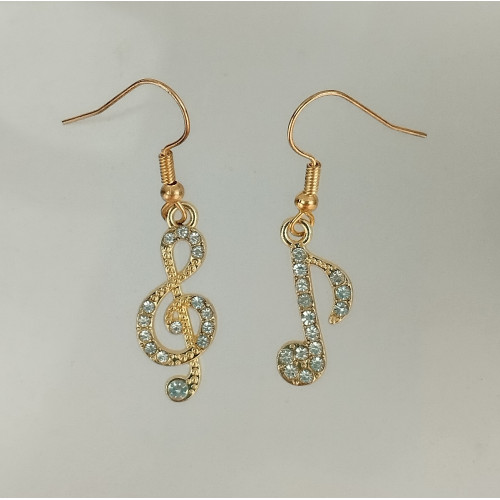 Hudební náušnice - zlatá