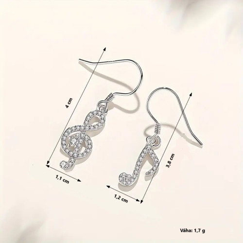 Hudební náušnice - zlatá