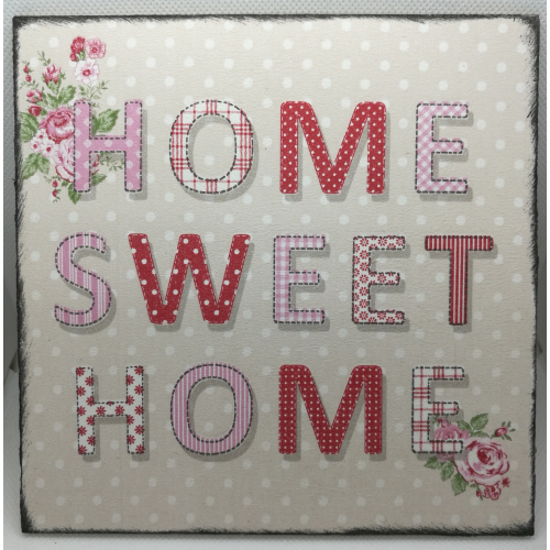 Obrázek z dřevěné překližky Domov, 16 cm