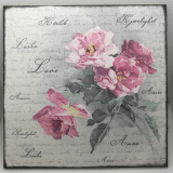 Obrázek z dřevěné překližky Květiny, 16 cm