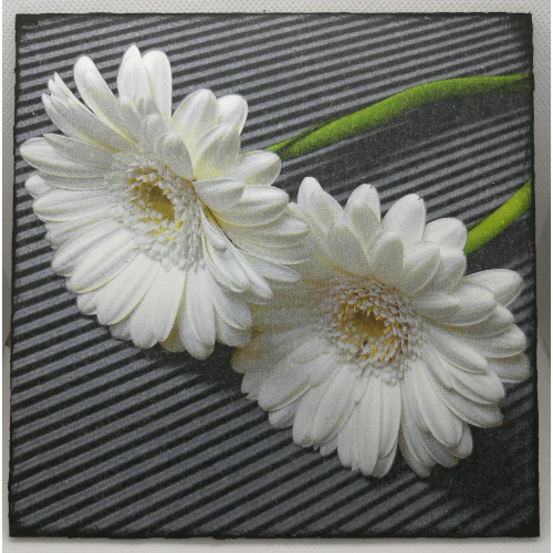 Obrázek z dřevěné překližky Květiny, 16 cm