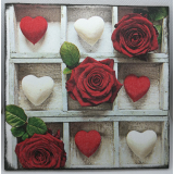 Obrázek z dřevěné překližky Květiny, 16 cm