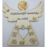 Dřevěný anděl Nejúžasnější maminka na světě