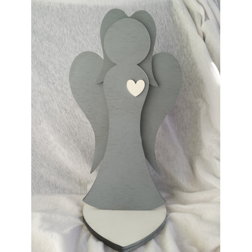 Anděl 29 cm, šedý