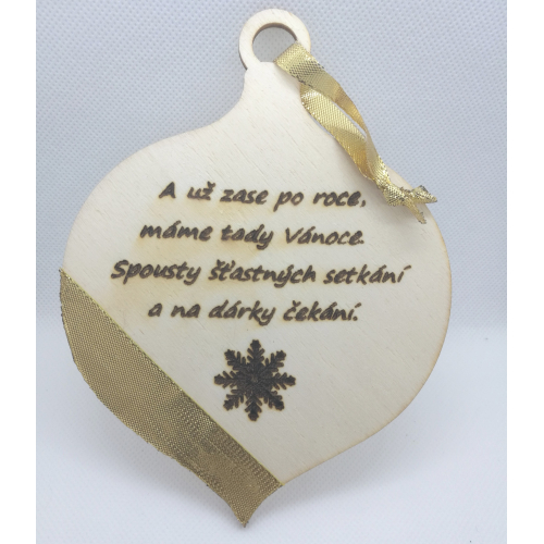 Dřevěná vánoční dekorace