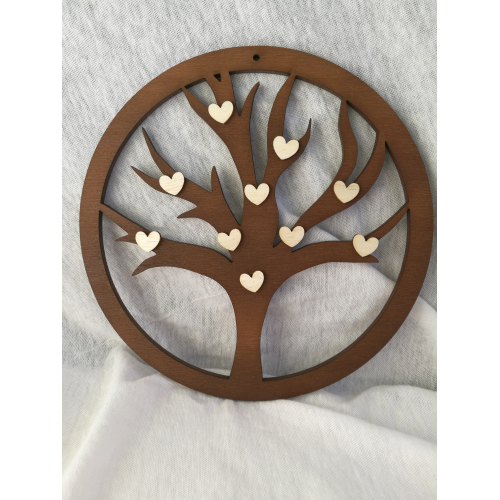 Strom života se srdíčky ,18 cm