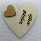 Srdce s věnováním Nejlepší strejda" 6x6 cm, magnetka"