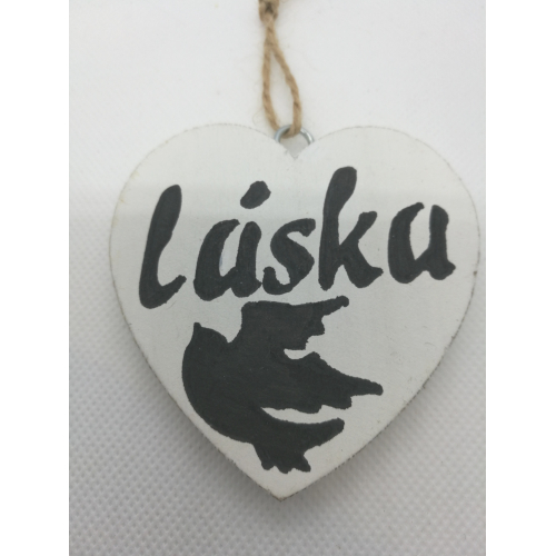 Dřevěné srdíčko handmade