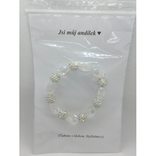 Náramek na kartě s nápisem