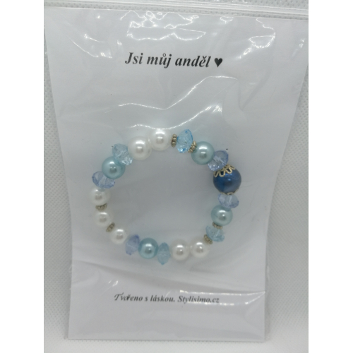 Náramek pletený z hedvábné šňůrky handmade