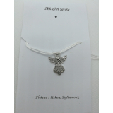 Náramek z provázku s andělem Děkuji ti