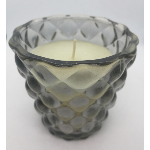 Skleněný svícen se svíčkou Grey shadow" 15 x 13 cm"